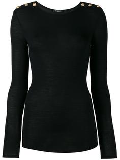 свитер с погонами  Balmain