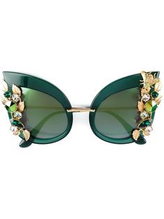 солнцезащитные очки с украшением в виде кристаллов Swarovski Dolce &amp; Gabbana