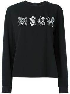 толстовка с цветочной аппликацией MSGM