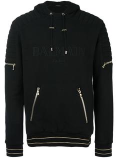 толстовка с принтом логотипа Balmain