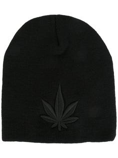 logo embroidered ribbed beanie Palm Angels