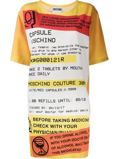 платье шифт с принтом 'prescription' Moschino