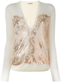 жаккардовый кружевной джемпер Emanuel Ungaro