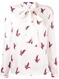 блузка с лиственным принтом Erika Cavallini