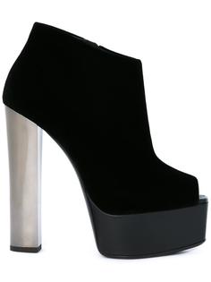 velvet peep toe booties Giuseppe Zanotti Design