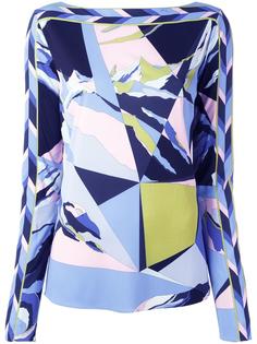 топ с абстрактным принтом Emilio Pucci
