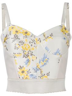 floral jacquard crop top Stella McCartney