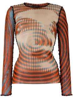 'Face and Spiral' printed top Jean Paul Gaultier Vintage