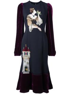 платье с аппликацией 'Wonderland' Dolce &amp; Gabbana