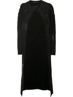 peaked lapel mid coat Yohji Yamamoto