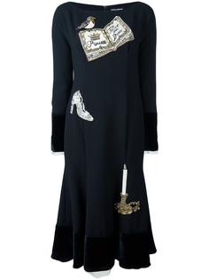 платье с аппликацией 'Wonderland' Dolce &amp; Gabbana