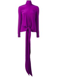 crepe de chine knot tie blouse Victoria Beckham