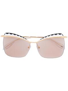 солнцезащитные очки с оправой "кошачий глаз" Alexander McQueen