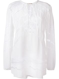 блузка с кружевными вставками Ermanno Scervino