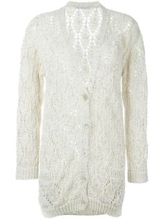 кардиган свободной вязки с пайетками Ermanno Scervino