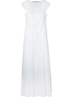 длинное платье с вышивкой Ermanno Scervino