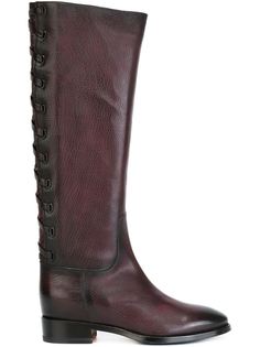 сапоги с декоративной шнуровкой Santoni