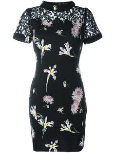 кружевное платье с цветочным принтом Blumarine