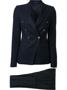 двубортный костюм-двойка в полоску Tagliatore