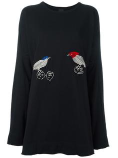 платье с вышивкой птиц Bernhard Willhelm