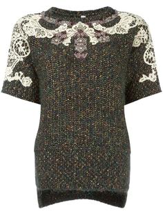 lace overlay knitted top Antonio Marras