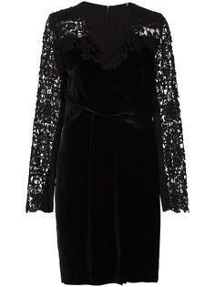 embroidered sleeves dress Elie Tahari