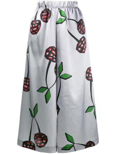 cherry print satin culottes Natasha Zinko