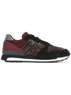 кроссовки с блестящими панелями Hogan Rebel