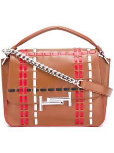 contrast stitching tote bag Tod's