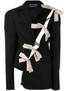 bow detail deconstructed blazer Jacquemus