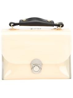 flap closure sheer tote Julien David