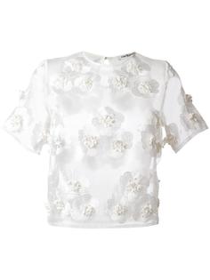 sheer embroidered top Cacharel