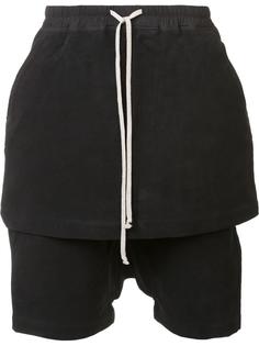 skirt layer short trousers Rick Owens DRKSHDW
