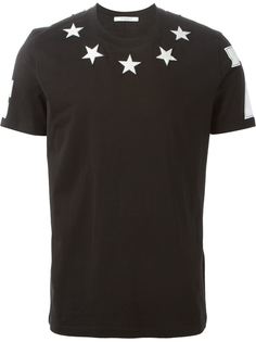 футболка с заплатами в форме звезд Givenchy