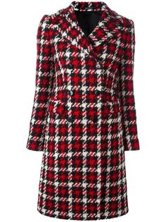 checked houndstooth coat Tagliatore