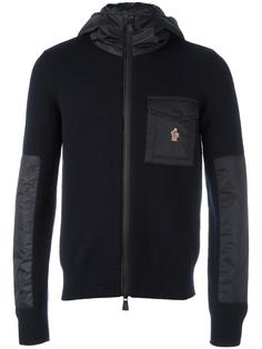 knitted patchwork hoodie Moncler Grenoble