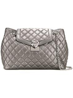 metallic quilted shoulder bag Love Moschino