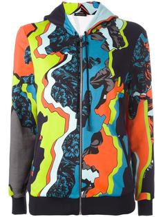 'Jagged Baroque' print hoodie Versace
