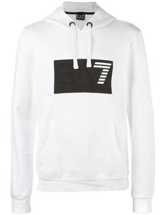 logo print hoodie  Ea7 Emporio Armani