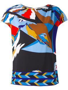 abstract print top Emilio Pucci