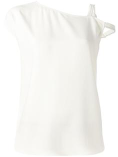 asymmetric shoulders blouse Helmut Lang