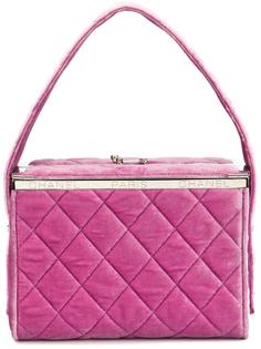 quilted velvet box clutch Chanel Vintage