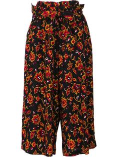 floral pattern belted trousers Y's
