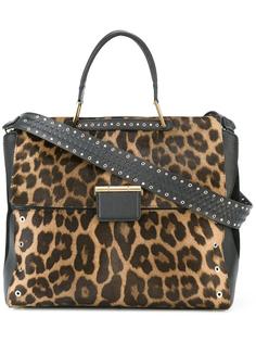 leopard print large tote Furla