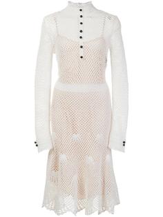 mesh overlay shirt dress Derek Lam