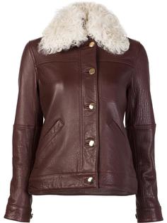 shearling collaar leather jacket Derek Lam 10 Crosby