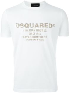 футболка с принтом логотипа   Dsquared2