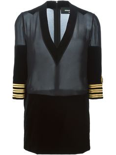 топ с бархатными панелями Dsquared2