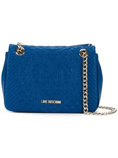 embossed medium shoulder bag Love Moschino