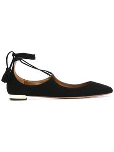 lace up ballerina shoes Aquazzura